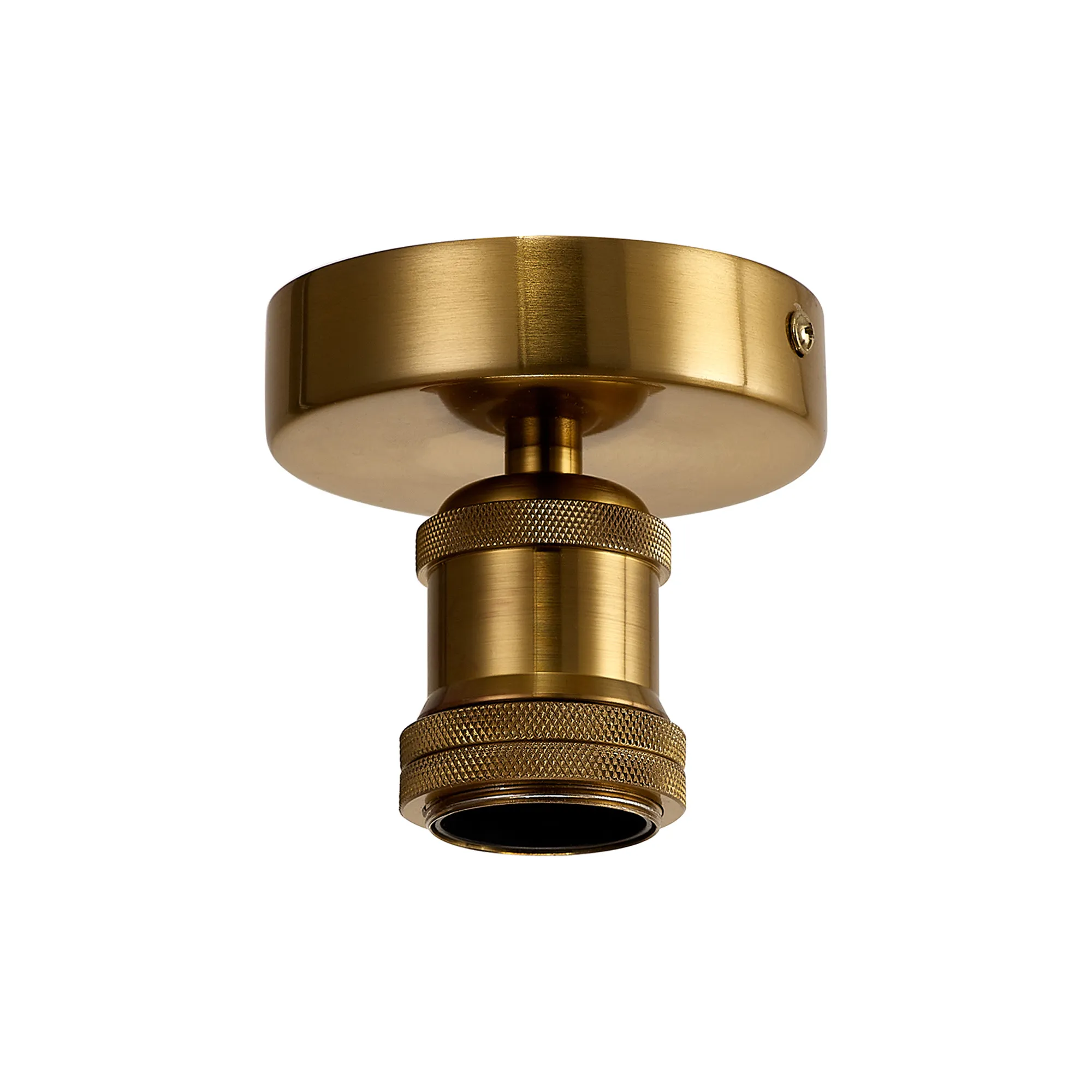 D0799  Dreifa Flush 1 Light Gilt Bronze; Black